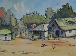 Art - Painting - farmhouses